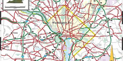 Вашингтон дс метроны газрын зураг гудамжны давхцуулах
