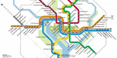 Вашингтон дс метроны систем нь газрын зураг
