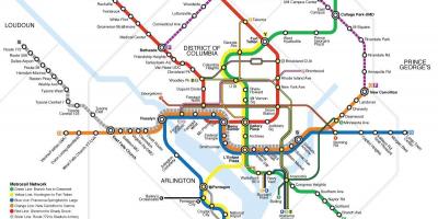 Вашингтон нийтийн тээврийн газрын зураг