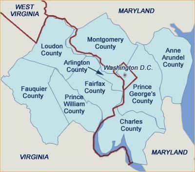 dc area мужийн газрын зураг