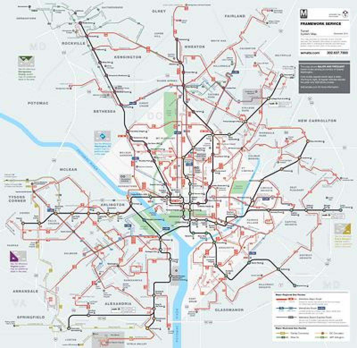 dc метро автобусны газрын зураг