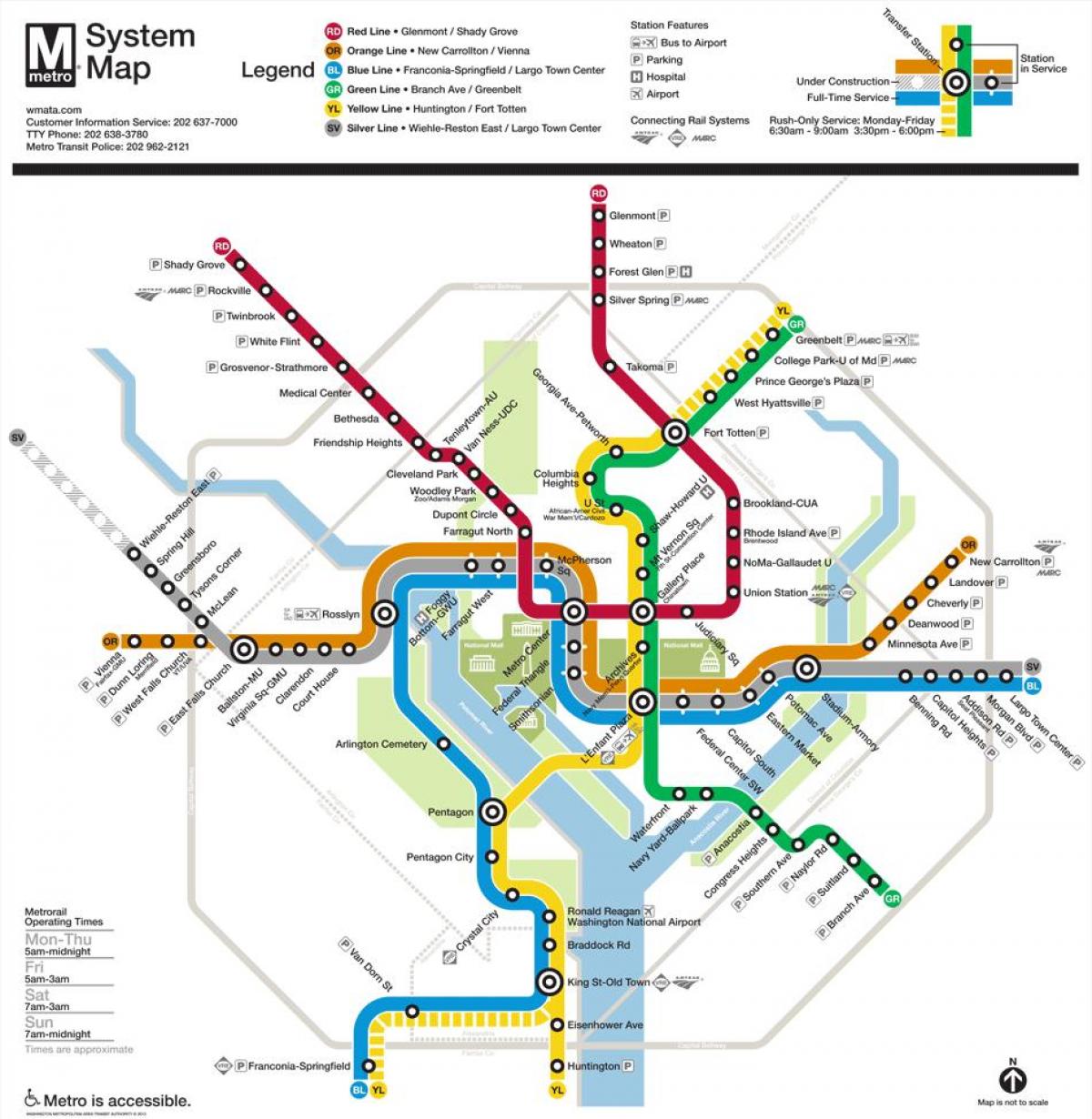dc метроны газрын зураг 2015