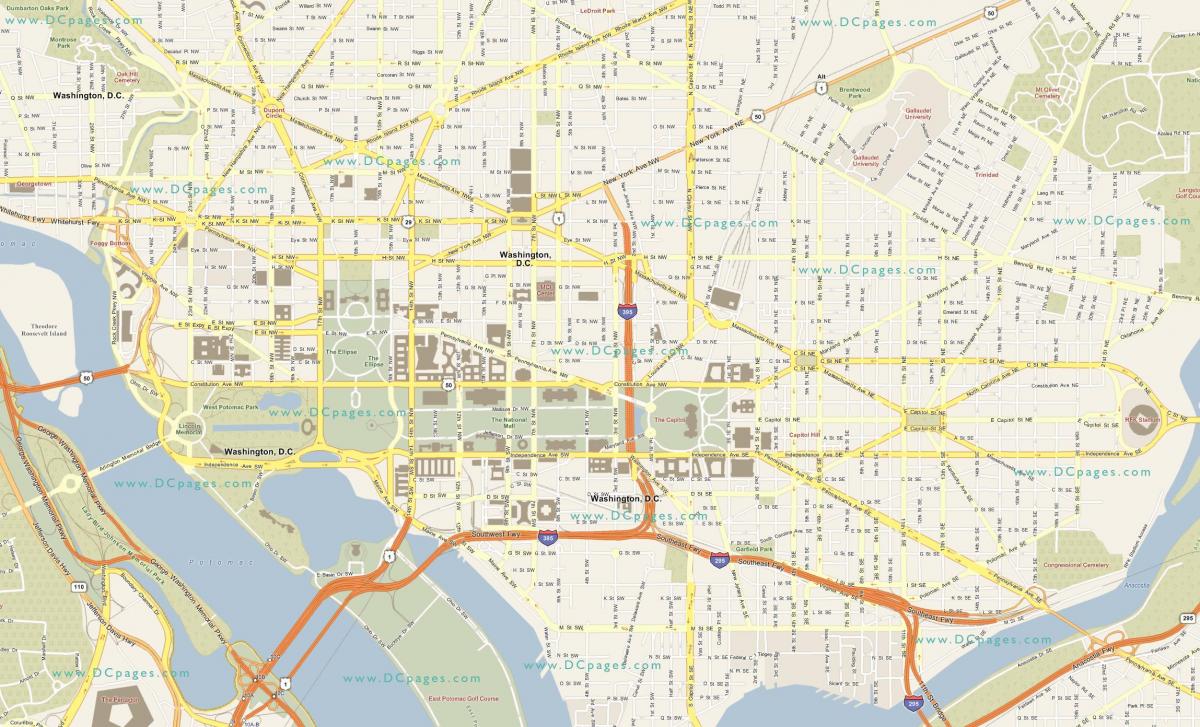 вашингтон гудамжны газрын зураг