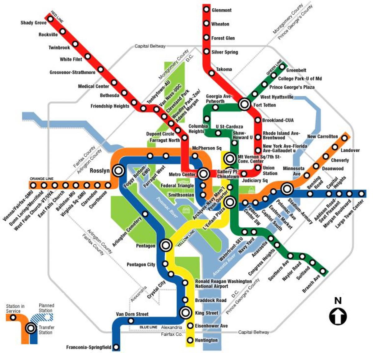 уа dc метроны газрын зураг