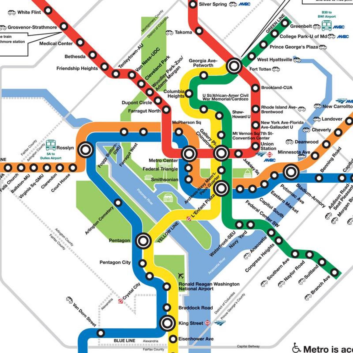 шинэ dc метроны газрын зураг