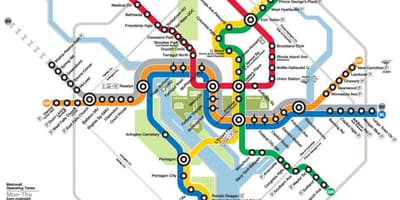Вашингтон дс метро, төмөр замын газрын зураг нь