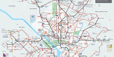 Dc метро автобусны газрын зураг