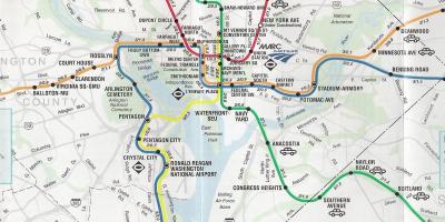 Вашингтон дс гудамжны газрын зураг нь метро станц