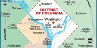 Вашингтон dc, вашингтон муж улсын газрын зураг